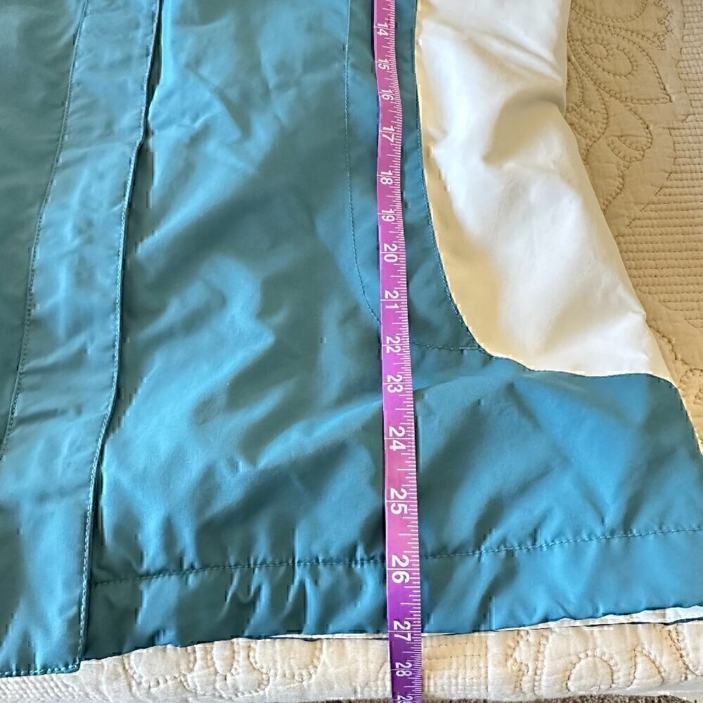 VINTAGE 80s / 90s windbreaker hoodie jacket full zip with pockets women's large - Picture 13 of 13